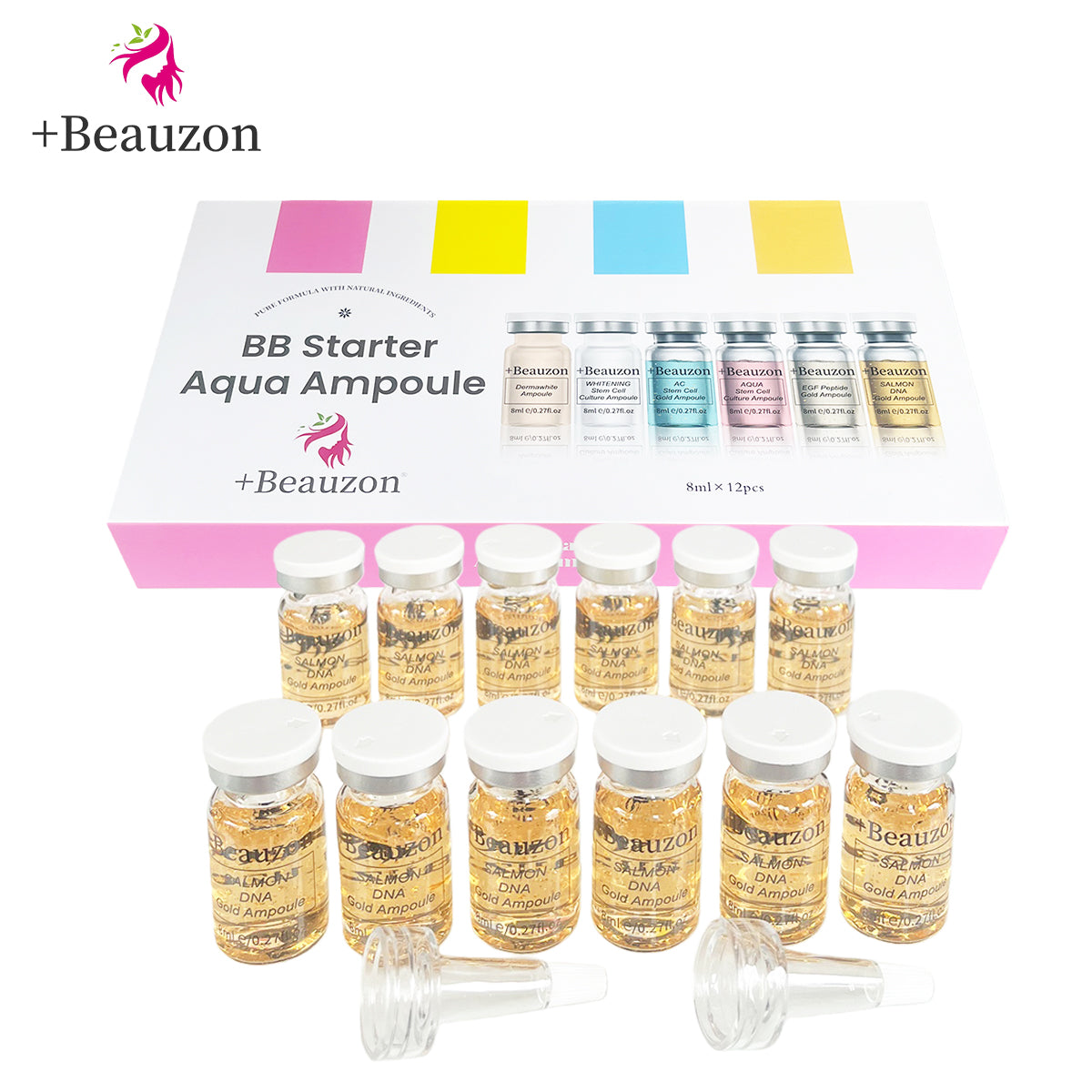 Beauzon Salmon DNA Gold Ampoule - Anti Aging Niacinamide Serum 8ml