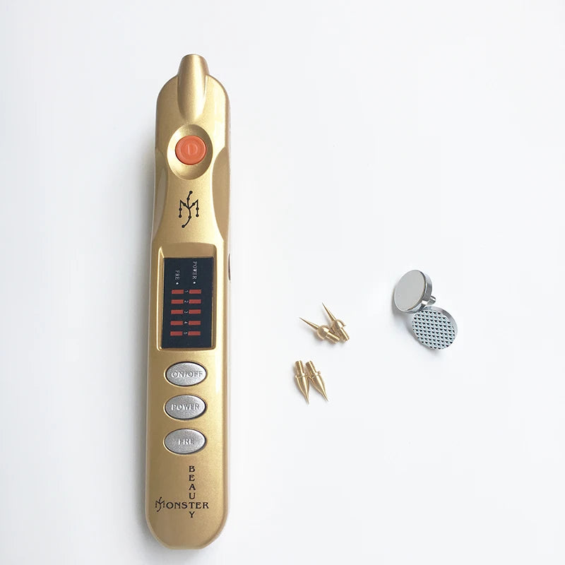 New Golden Fibroblast Plasma Pen for Eyelid Lifting Wrinkle Mole Spot Tattoo Removal