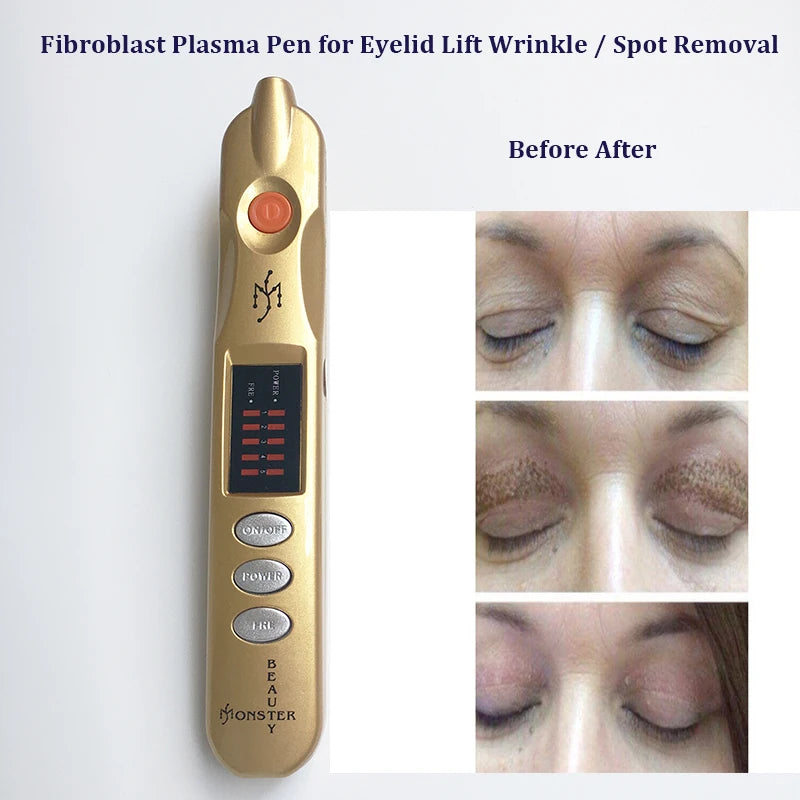 New Golden Fibroblast Plasma Pen for Eyelid Lifting Wrinkle Mole Spot Tattoo Removal