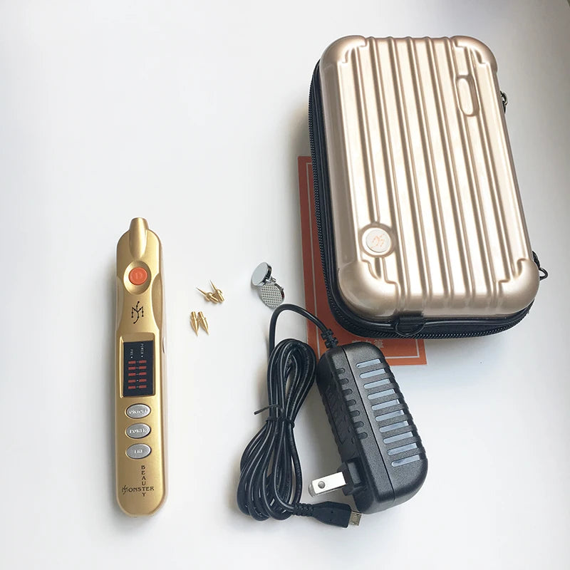 New Golden Fibroblast Plasma Pen for Eyelid Lifting Wrinkle Mole Spot Tattoo Removal