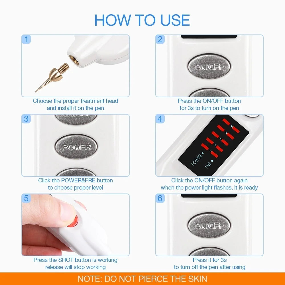 New Black Fibroblast Plasma Pen for face eyelid lifting, Wrinkle Removal Mole Removal spot removal Tattoo Removal