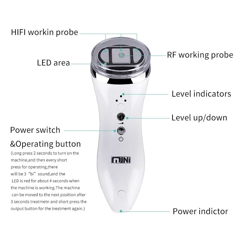 HIFU Theory Women Ultrasound Anti-Aging Facial Skin Lifting Wrinkle Removal Skin Tighten Lift Beauty Machine