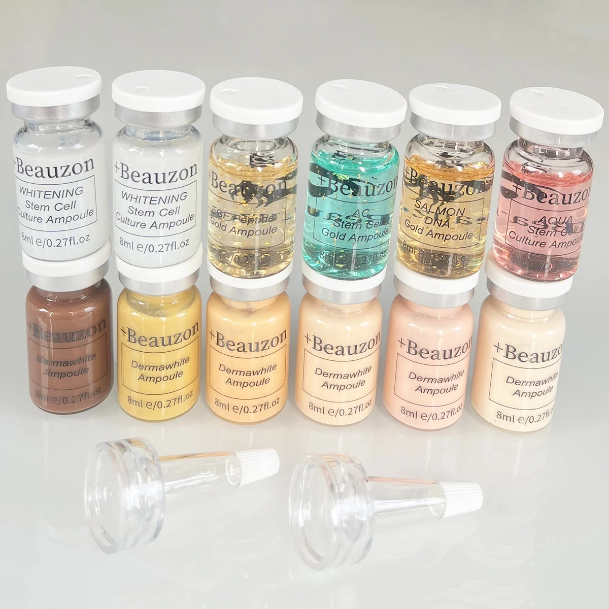 8ml Original Beauzon BB Cream Hyaluronic Acid Facial Glow Serum Ampoule For Microneedle Derma Pen Roller MTS Wrinkle Removal Anti Aging