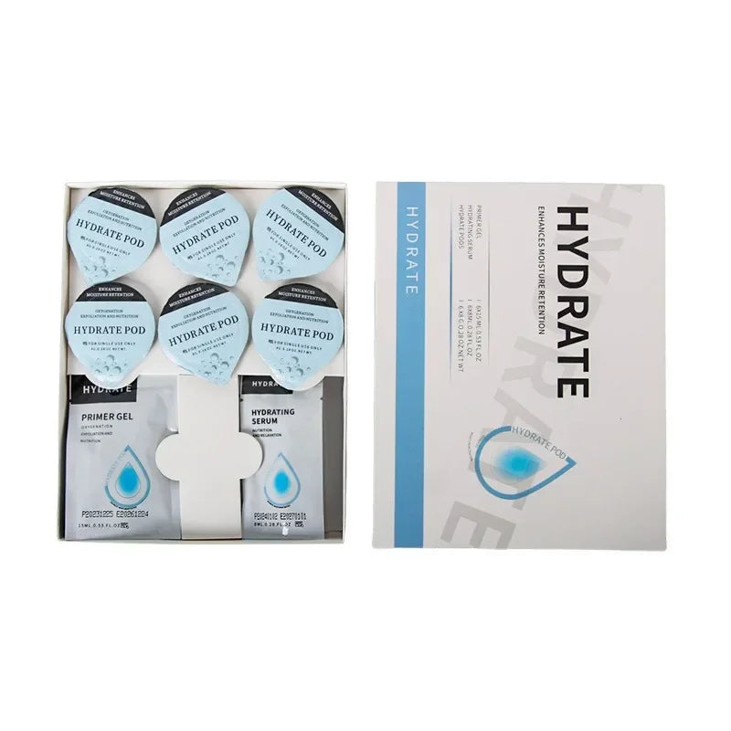 Oxygen Charcoal Revive DETOX GLAM Hydrate CO2 Oxygen Pods Capsule Serum Bubble Facial SPA Facial Kit 3 In 1 Skin Rejuvenation