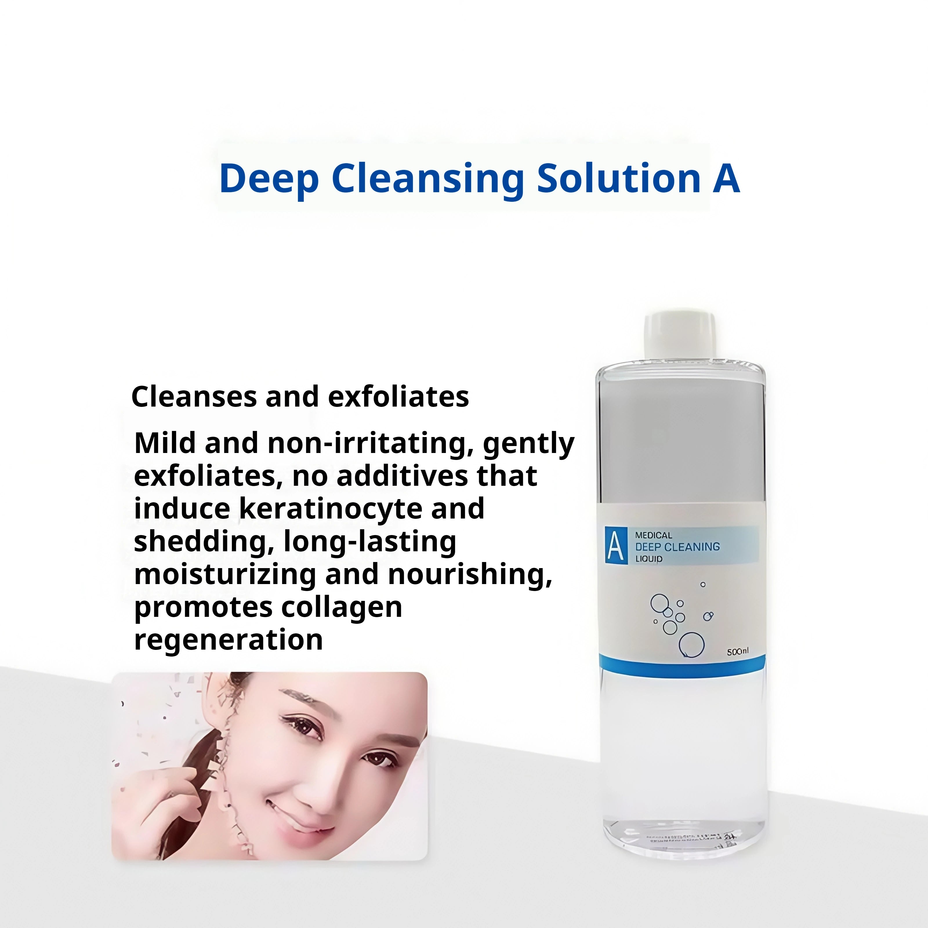 500ml ABCD Aqua Hydra Peeling Solution Facial Serum For Dermabrasion Beauty Care Machine Deep Clean Exfoliate Moisturize