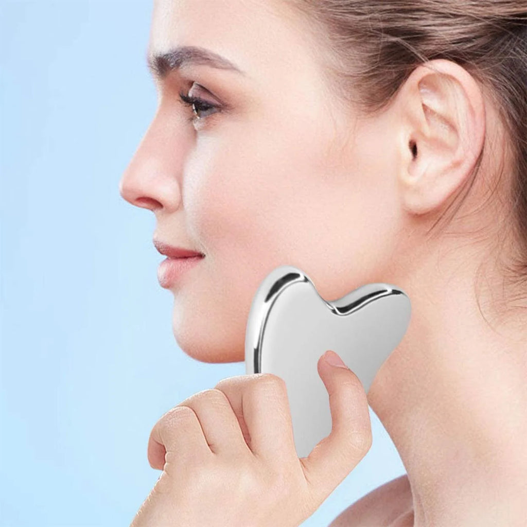 Stainless Steel GuaSha Face Skin Care Massage Tools Roller Gua Sha Set Board SPA Scraping Acupuncture Fascia Muscle Relaxation