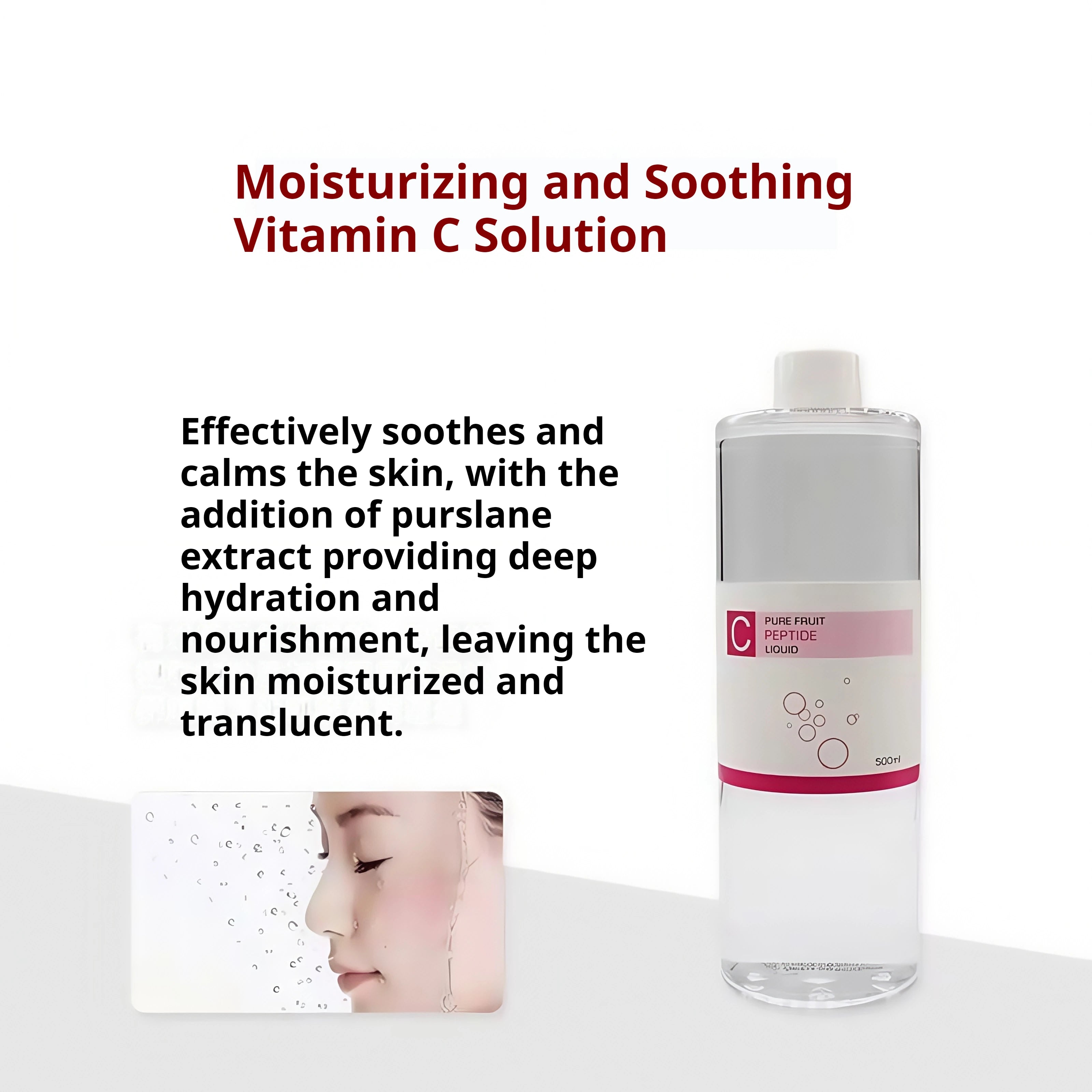 500ml ABCD Aqua Hydra Peeling Solution Facial Serum For Dermabrasion Beauty Care Machine Deep Clean Exfoliate Moisturize