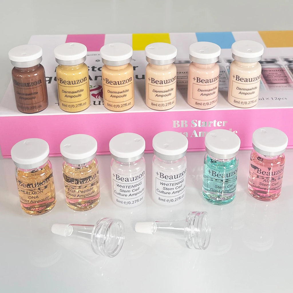 8ml Original Beauzon BB Cream Hyaluronic Acid Facial Glow Serum Ampoule For Microneedle Derma Pen Roller MTS Wrinkle Removal Anti Aging