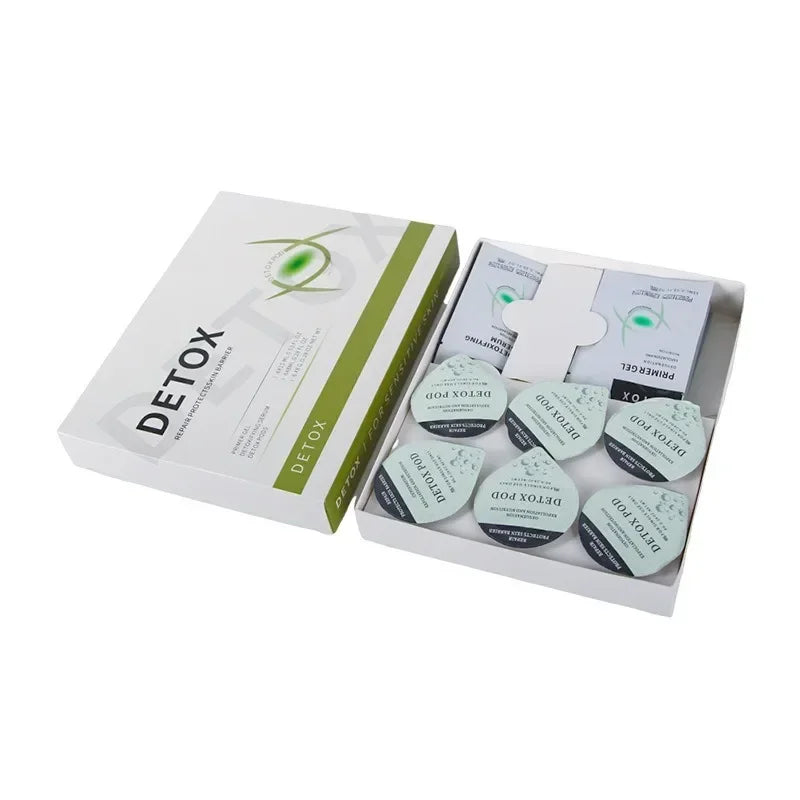 Oxygen Charcoal Revive DETOX GLAM Hydrate CO2 Oxygen Pods Capsule Serum Bubble Facial SPA Facial Kit 3 In 1 Skin Rejuvenation