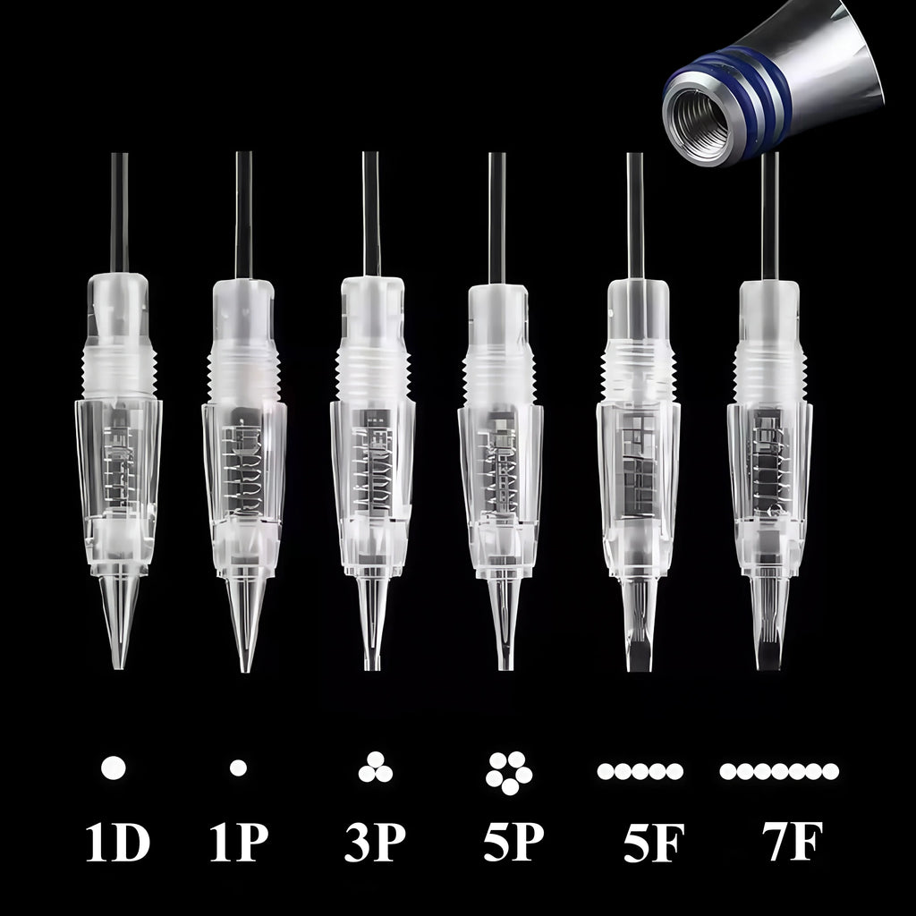 Sterilized Tattoo Needle Cartridge Tip For Charment Permanent Makeup Micropigmentation MTS Microblading Tattoo Pen
