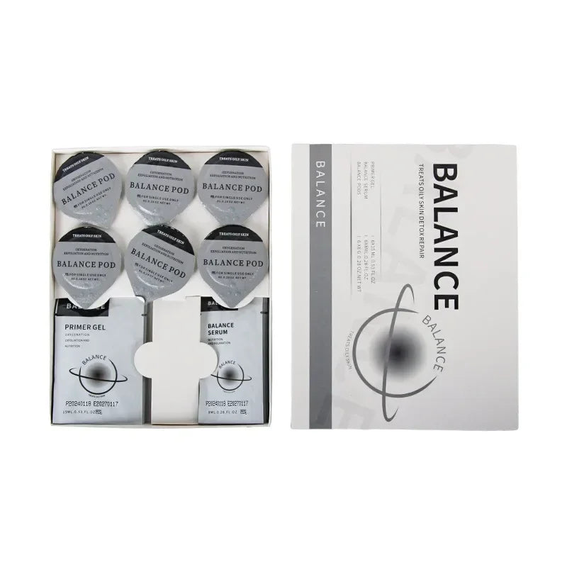 Oxygen Charcoal Revive DETOX GLAM Hydrate CO2 Oxygen Pods Capsule Serum Bubble Facial SPA Facial Kit 3 In 1 Skin Rejuvenation