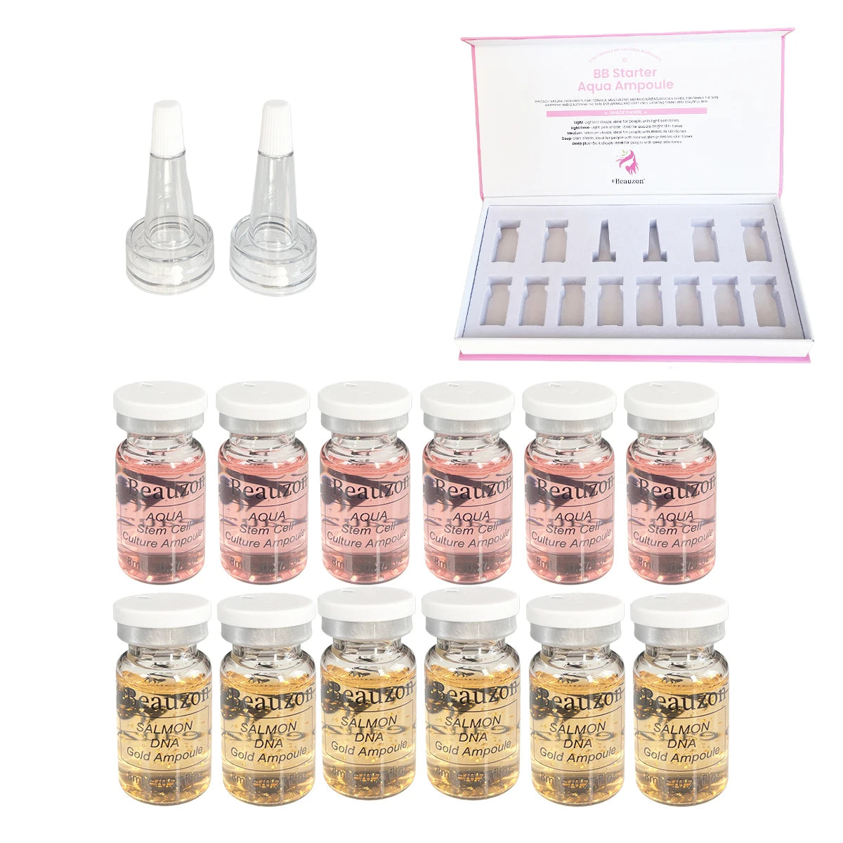 DIY Salmon DNA BB Cream Hyaluronic Acid Facial Glow Serum Ampoule Essence Peptide Moisturizing Foundation Skin Face Care