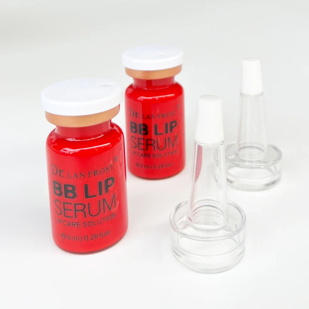 BB Cream Lip Kit Ampoule Microneedle Serum Foundation Starter Kit Permanent Makeup Lip Pigment(Red Orange Pink)