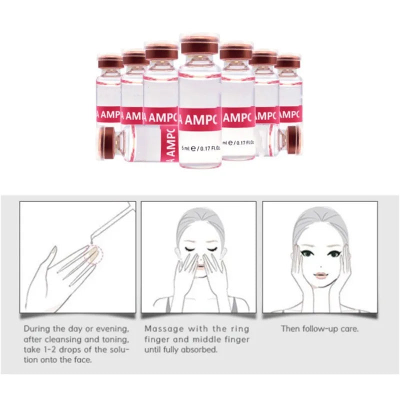 Hyaluronic Acid Microneedling Serum Essence HA Ampoule For Skin Facial Care Moisturizing Hydrating Skin Repair Rejuvenation Smooths Skin