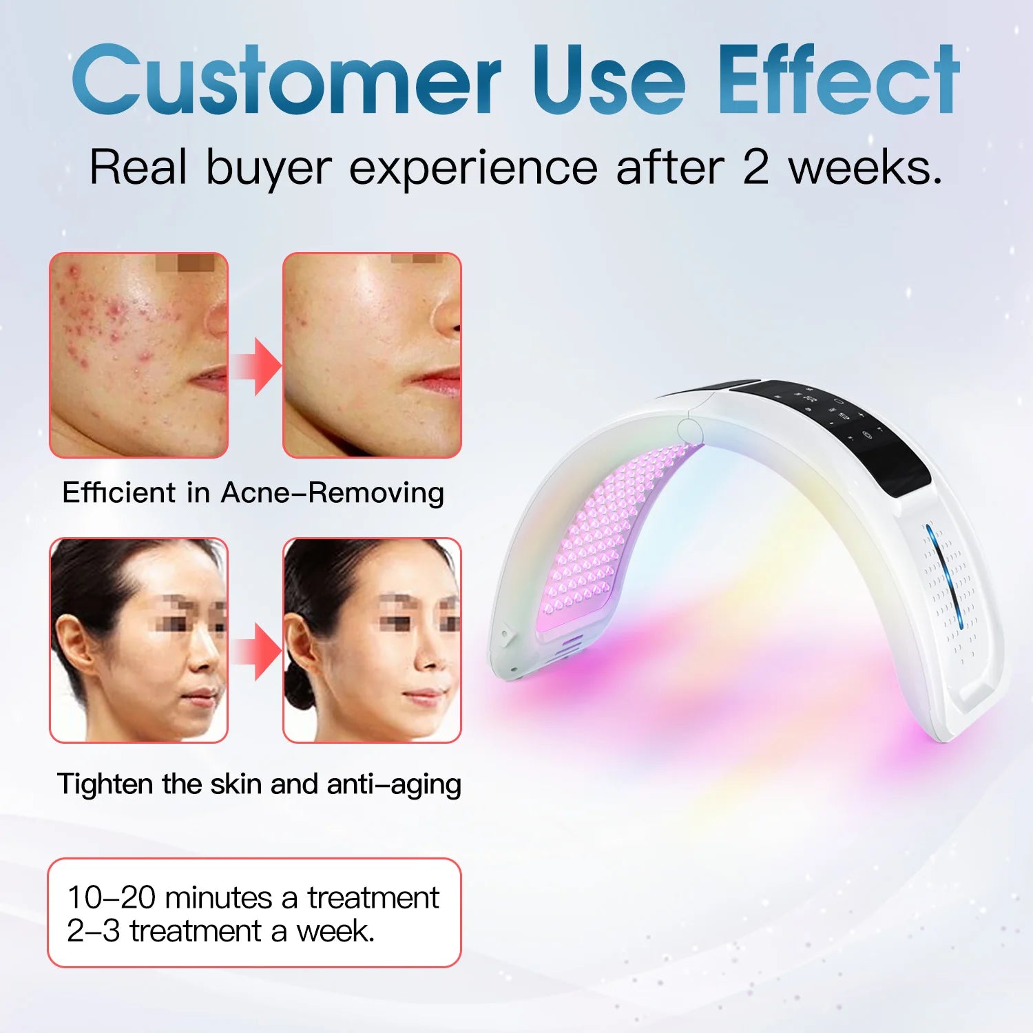 7 Color PDT LED Light Photon Therapy Facial Led Mask For Skin Rejuvenation Whiten Spa Home Beauty Machine Salon