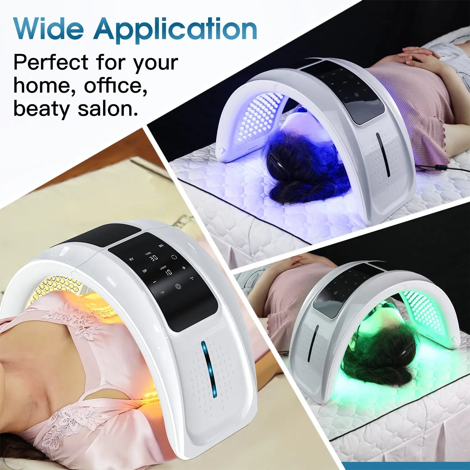 7 Color PDT LED Light Photon Therapy Facial Led Mask For Skin Rejuvenation Whiten Spa Home Beauty Machine Salon