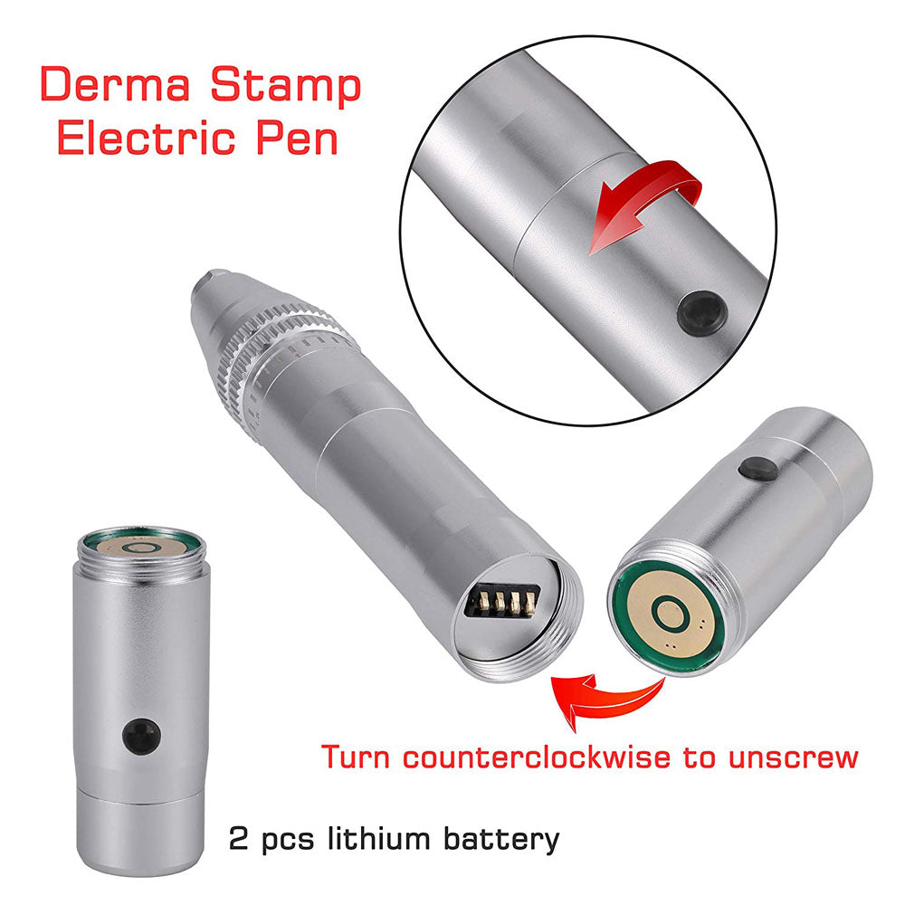 Wireless rechargable Derma pen with two batteries