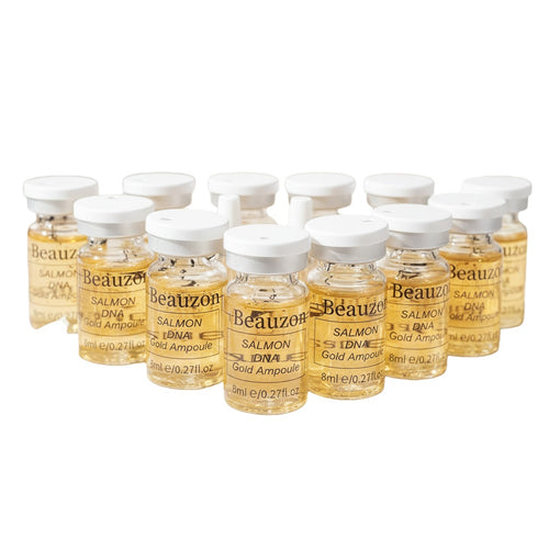 8ml Original Beauzon Salmon DNA Gold Ampoule Anti Aging Niacinamide Serum Kit Booster Skin Face Care Moisturizing Essence
