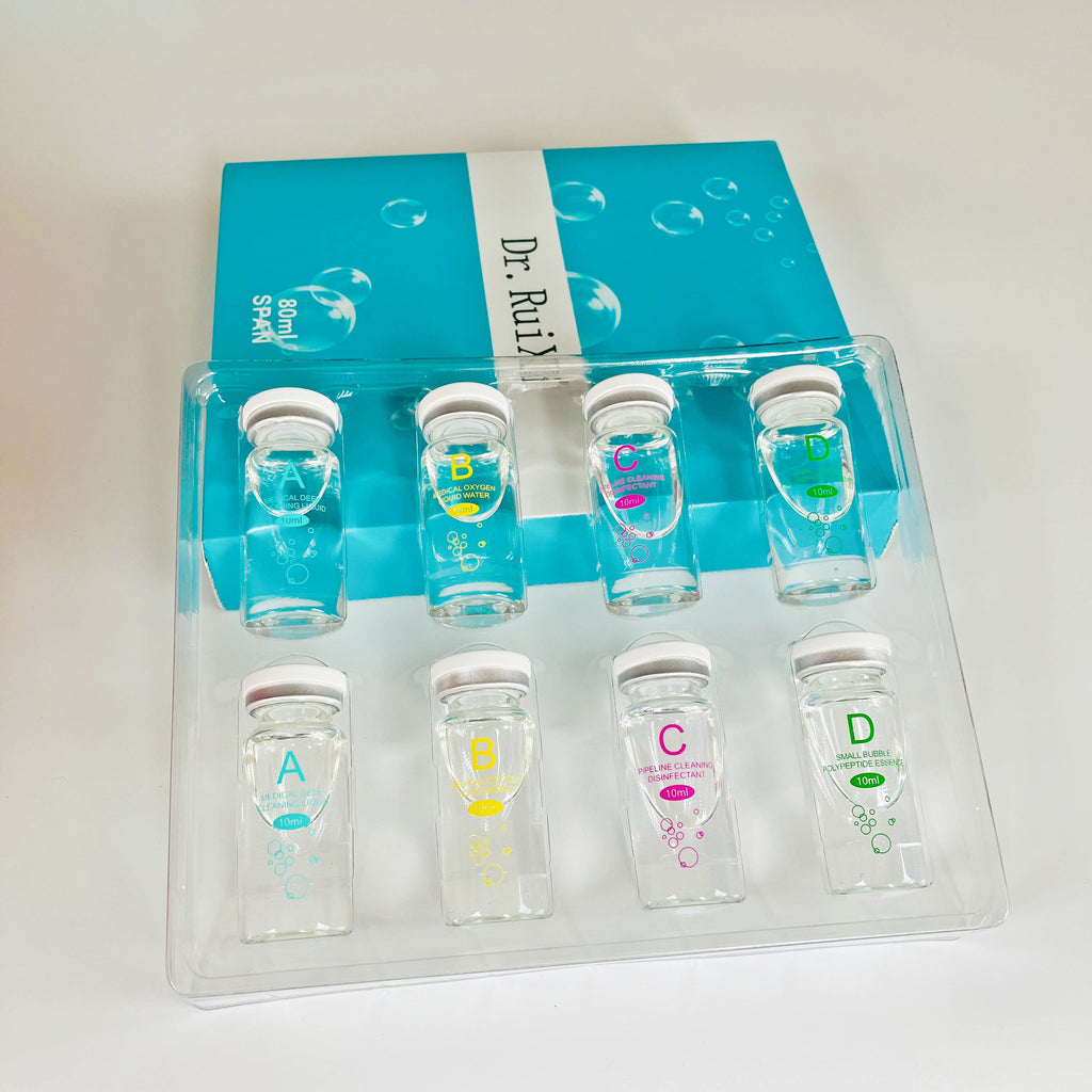 Dr.RuiXi Hydra Aqua Facial Peel Concentrated Serum Solution - Professional 4-Step Skin Deep Clean Set (A B C D)
